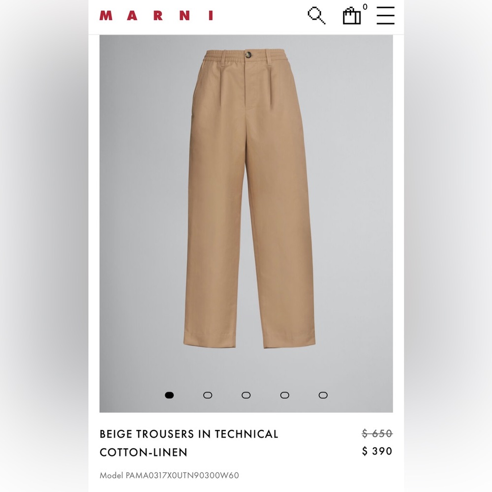 Marni Pantaloni / Trousers EU 36